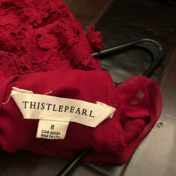 Urban Outfitters red dress with 3D flower details - Picture 4 of 4